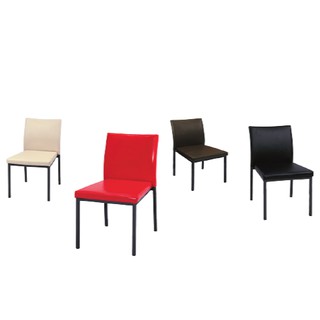 【DL OA】伯爵椅、餐椅、辦公家具(黑腳)(米白皮、紅皮、咖啡皮、黑皮)