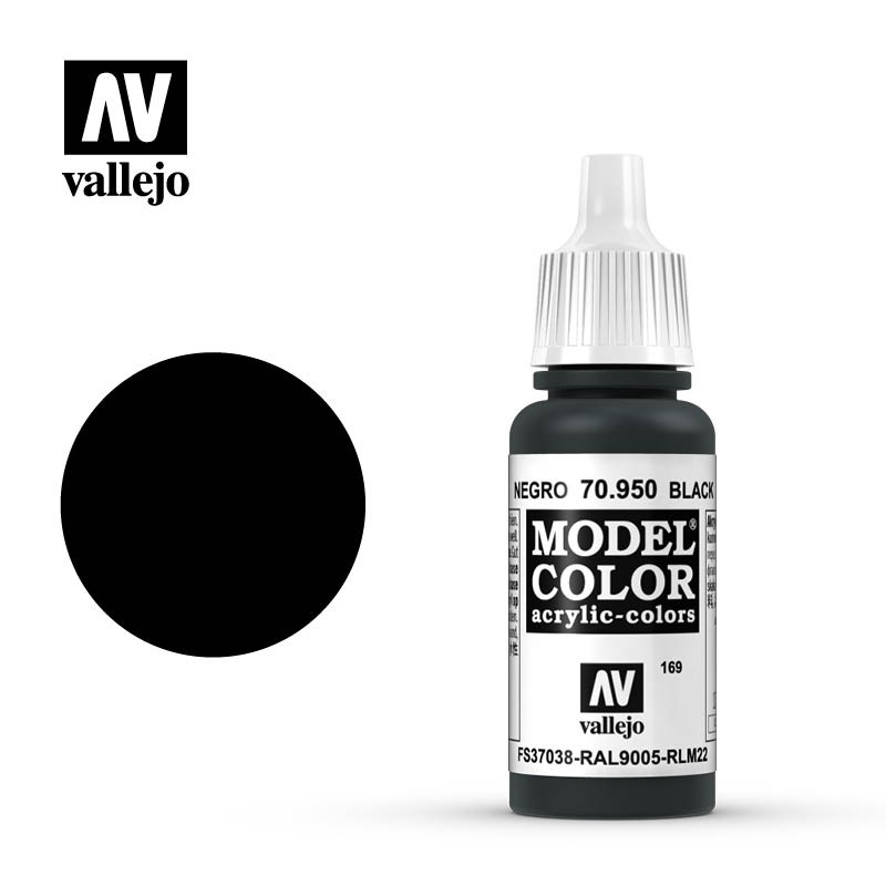 【龍門】Vallejo Model Color  黑色 70950 (169)