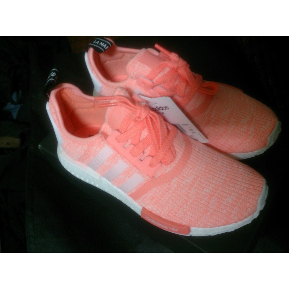 【正品代購】Adidas NMD R1 粉紅白橘BY3034 粉PINK 櫻花珊瑚雪花 W女鞋 冰淇淋 非PK編織OG