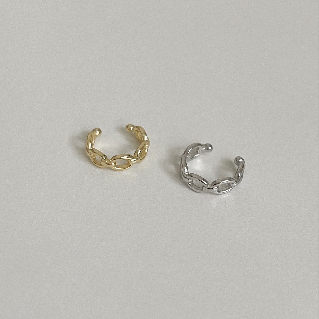 Chain ear cuff (2color) - S925｜Nephrite Studio