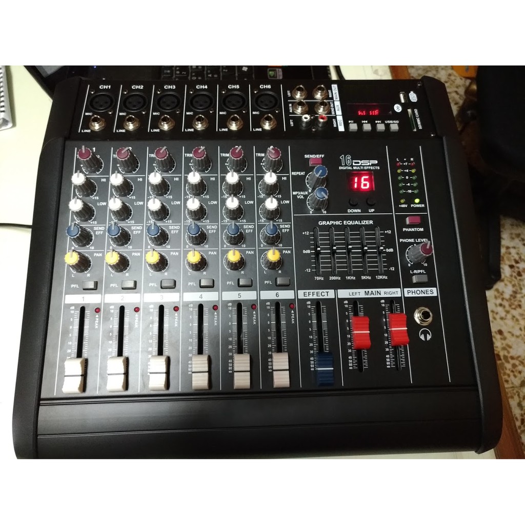 最新版6+2軌 藍芽/USB/SD卡 主動式混音器 POWER MIXER 內建DSP 48V幻象電源