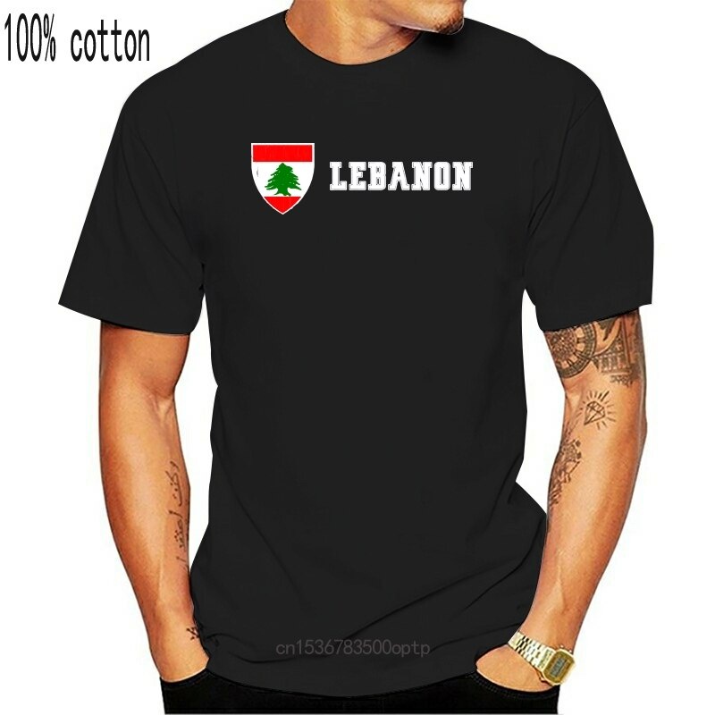 風格純棉復古 Lebanon 旗幟嘻哈派對短袖搞笑 s 男士 T 恤 df31ew6W91101