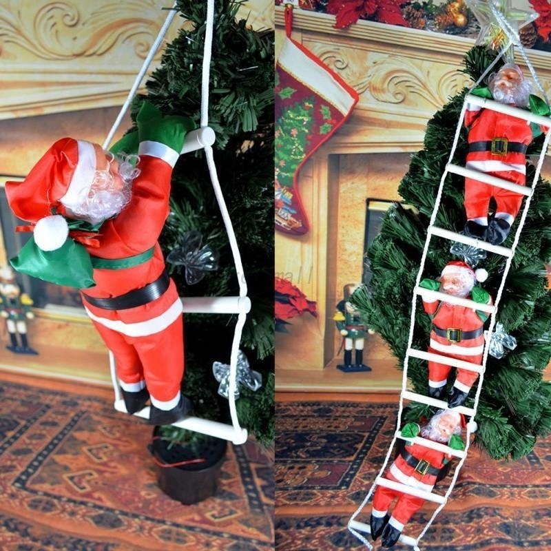 【歡祝聖誕】新耶誕老人爬繩梯室內/室外耶誕花園裝飾