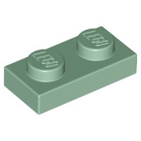 LEGO 樂高 砂綠色 Plate 1x2 薄板 薄片 平板 3023 6225
