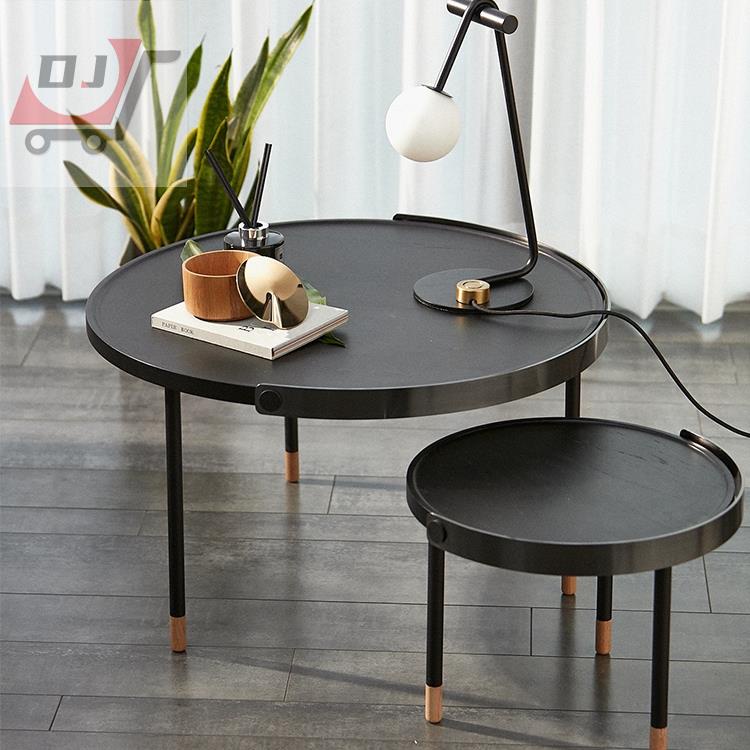 實木家具日式家具❉camino大師設計圓形侘寂風北歐簡約茶幾邊桌輕奢現代實木咖啡桌