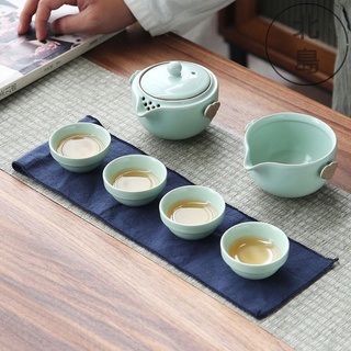 北島-快客杯 茶具組 泡茶組 便攜旅行 茶壺 茶杯 旅行茶具 便攜 一壺二四杯 公道杯 外出泡茶 功夫茶具 一體收納