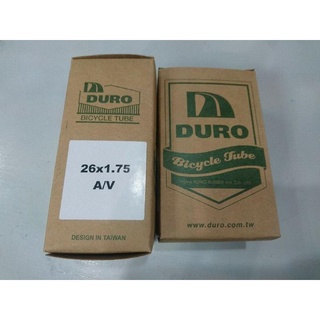 {名森自行車}DURO 台灣製造 26x1.75 A/V 美嘴內胎 試用價單條65元全新盒裝