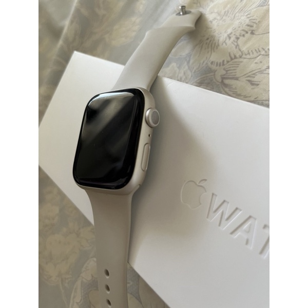 Apple Watch 7 45mm GPS 星光色鋁金屬 附原廠盒裝 保固內 送配件錶帶