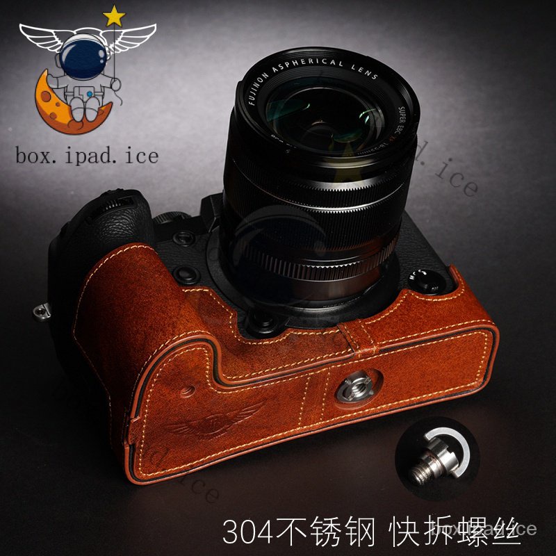♕原創 Fujifilm 富士XH1相機包X-H1真皮皮套 手工保護套手柄 LEZC