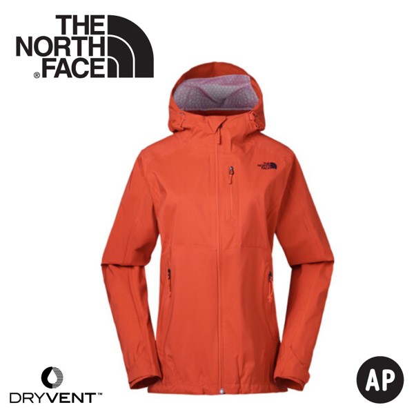 【The North Face 女 DryVent防水外套《橘》】3GIM/防水外套/衝鋒衣/防風外套/保暖外/悠遊山水