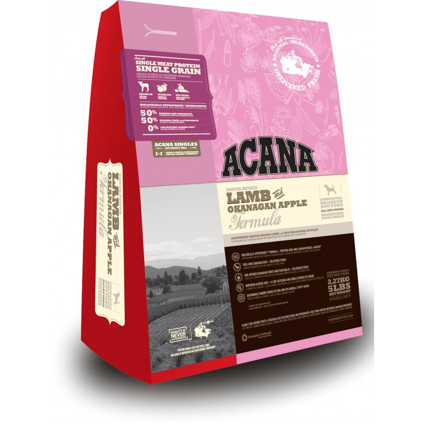 加拿大 ACANA 愛肯拿 無穀 狗飼料 幼犬 成犬 農場雞肉 美膚羊肉 蘋果 潔牙成犬 火雞肉 蔬果 梨子 低敏鴉肉