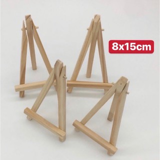 ［粉彩藝術之家］👍(作品小畫架）8*15cm松木桌上小畫架/迷你油畫作品展示架/小支架/小畫架/畫框/收納架/收納/紙/