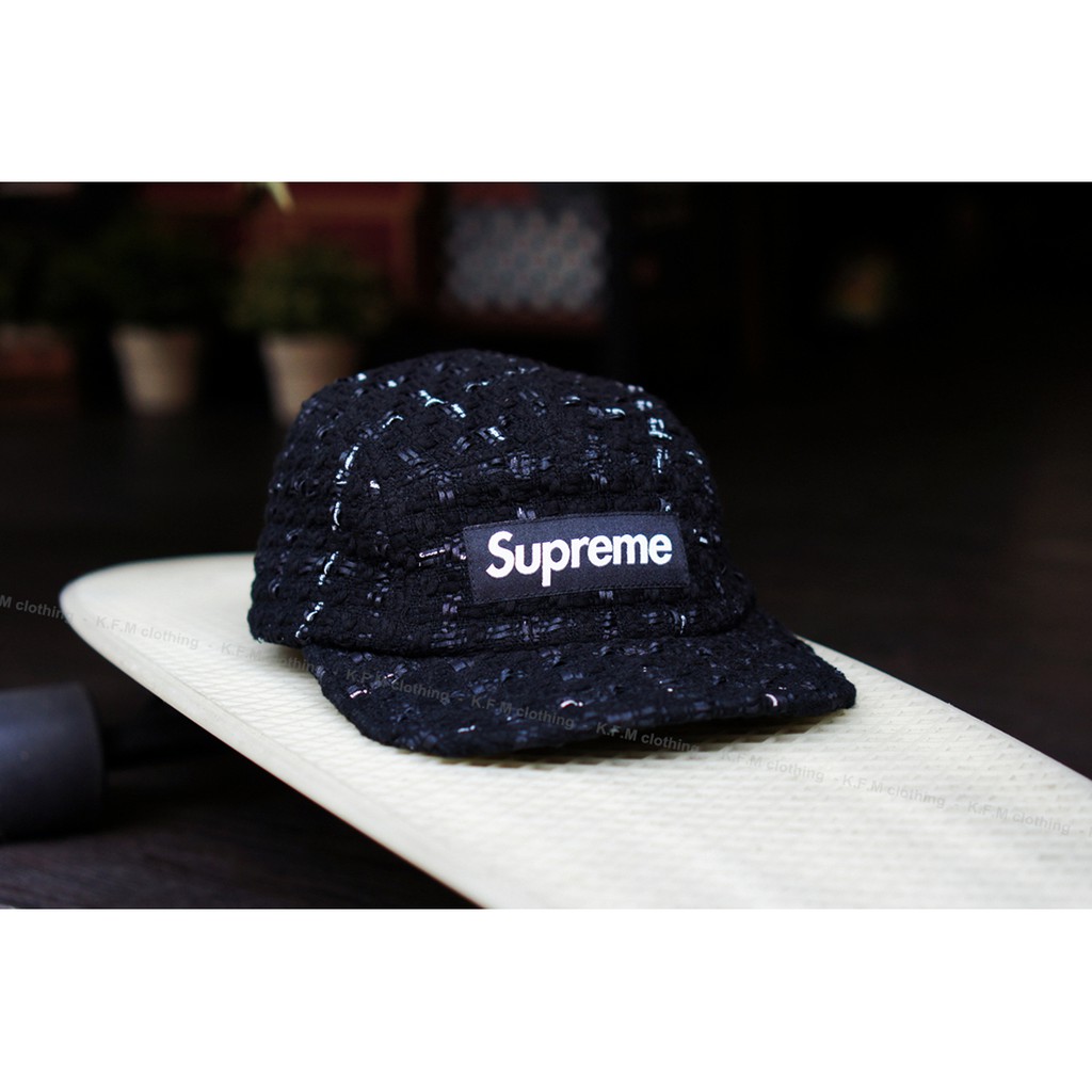 K.F.M 】Supreme RIBBON BOUCLE CAMP CAP 五分割帽| 蝦皮購物