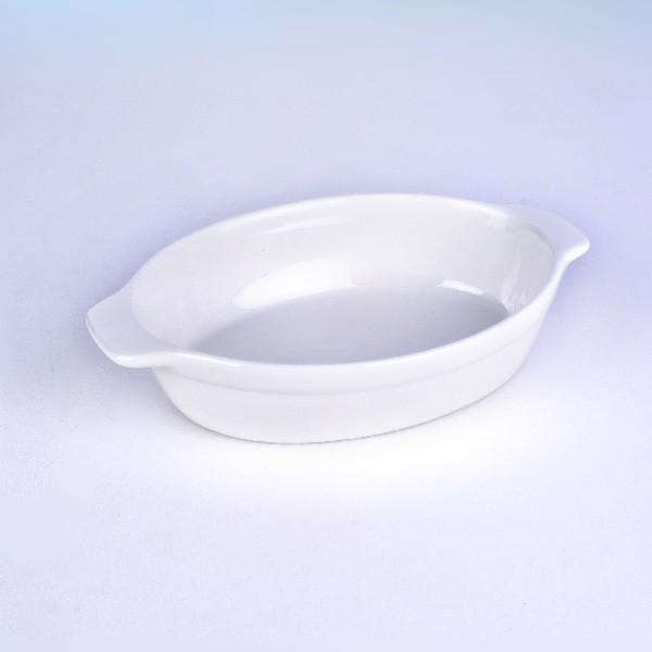 【堯峰陶瓷】雙耳陶瓷烤盤 單入  白色 | 營業用 | 簡約