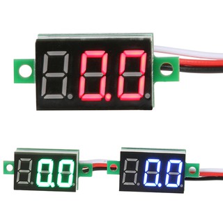 三線電壓表 0.36 英寸直流 0-30V 直流電壓表頭用於數顯摩托車電壓表 0.36 英寸直流 0-30V 3 位顯示