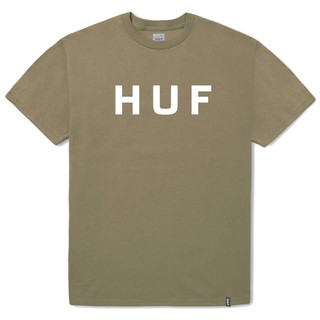 HUF ESSENTIALS OG LOGO TEE 短T 灰棕【A-KAY0】【TS00508ELMW】