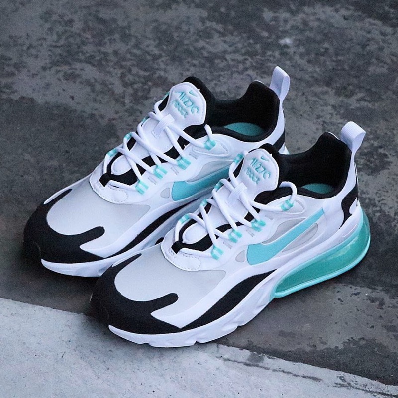 DY• NIKE W AIR MAX 270 REACT 白黑 蒂芬妮綠 休閒慢跑 大氣墊 女鞋 CJ0619-001