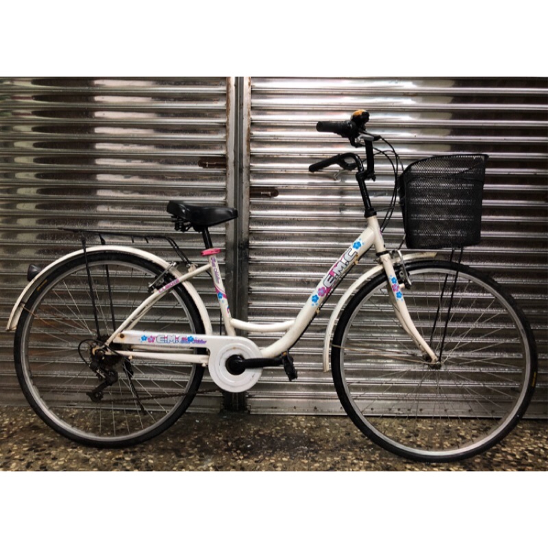 26吋六段淑女車*附全新菜籃-中古淑女車二手腳踏車台北市中古腳踏車店