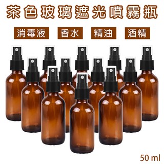 【臺灣公司現貨】玻璃噴霧瓶分裝瓶 50ml/噴瓶/分裝瓶 2x2x9.6cm [現貨在臺]適合酒精、消毒 滿$150出貨