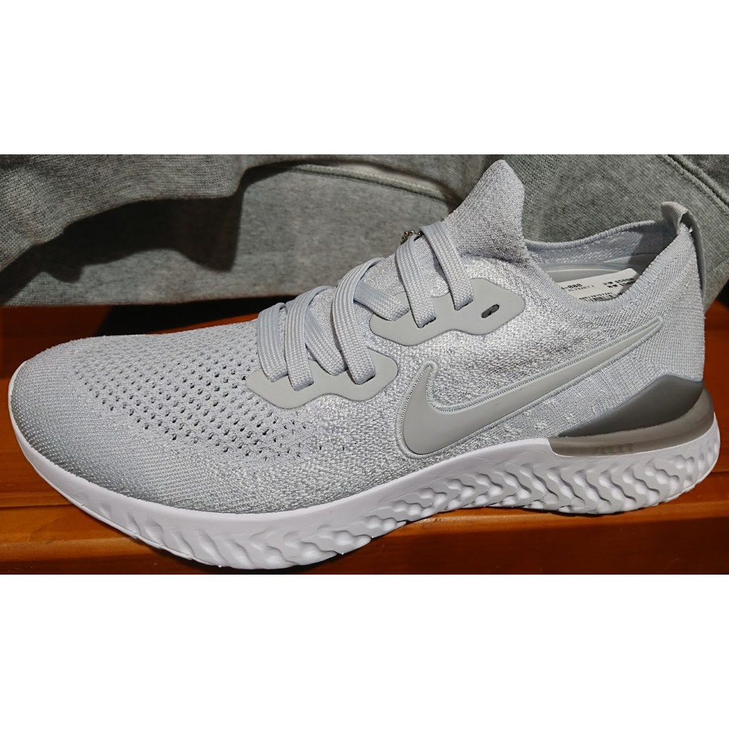 2019 一月 NIKE EPIC REACT FLYKNIT 2 編織 慢跑鞋 灰白 BQ8928-004