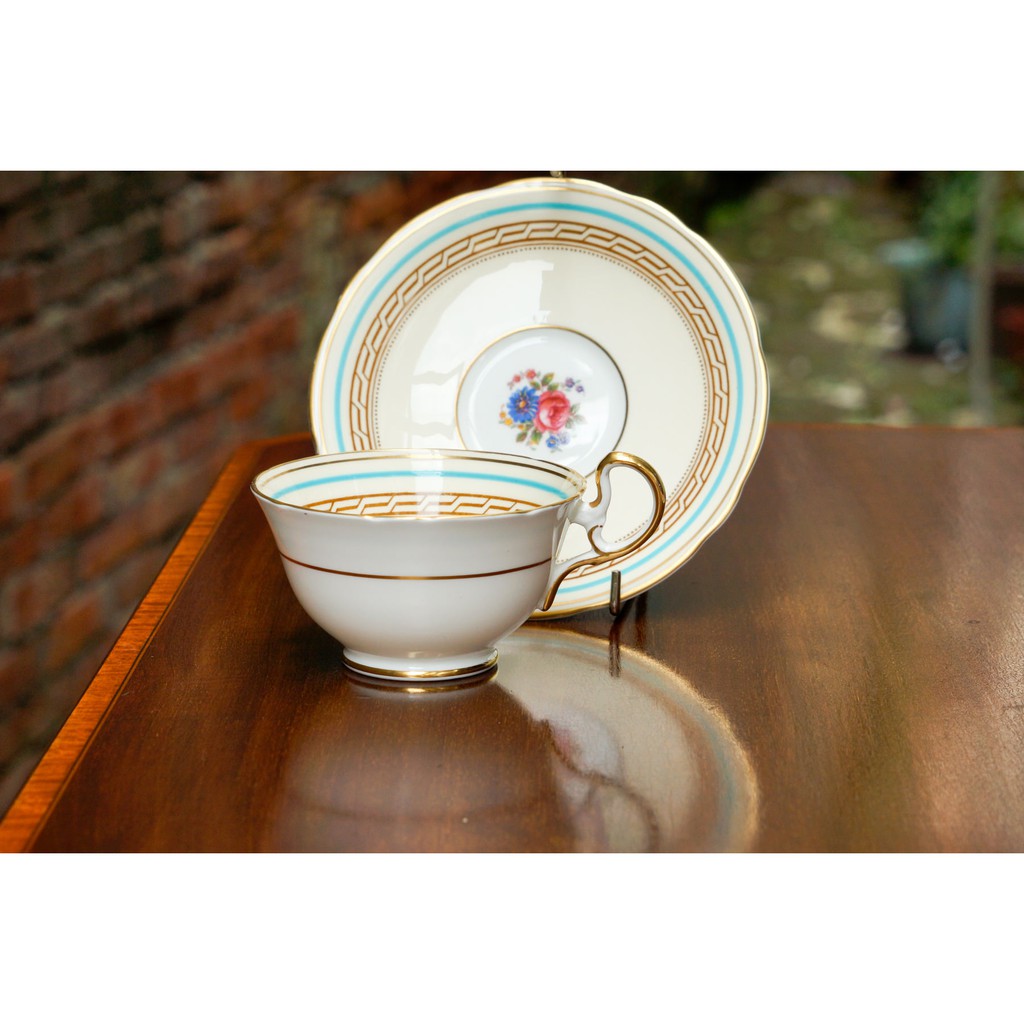 【旭鑫】Aynsley 二戰前時期 精緻杯組 英國 骨瓷 瓷器 茶杯 茶碟 下午茶組 兩件組 D.43
