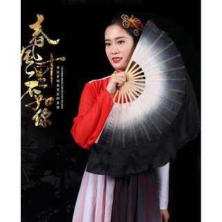 🌹手舞足蹈舞蹈用品🌹黑色正染真絲短飄扇/秧歌扇/舞蹈扇/每支$180元