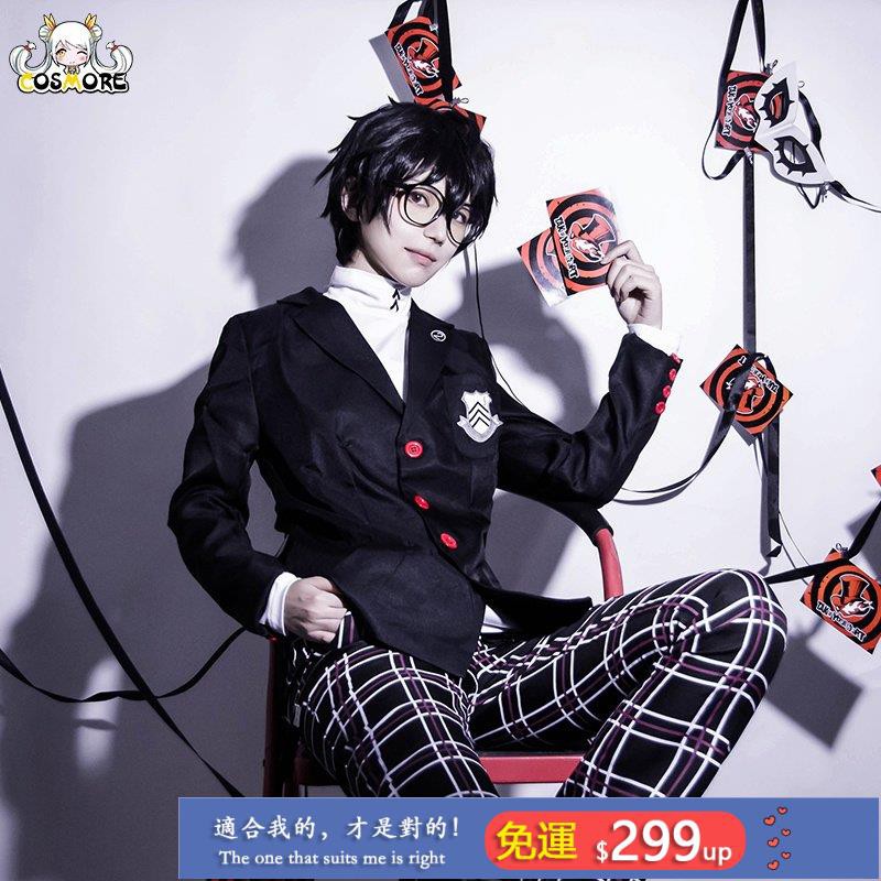 女神異聞錄p5男主人公雨宮蓮來棲曉cosplay服裝假發 拾光 蝦皮購物