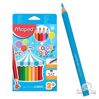 法國Maped-幼兒大三角色鉛筆12色 色筆 著色筆 畫筆 兒童繪畫【臺灣現貨】