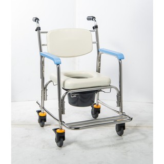 《好康醫療網、可議價》均佳不鏽鋼洗澡便器椅[加推手]/洗澡椅JCS-302(附輪)