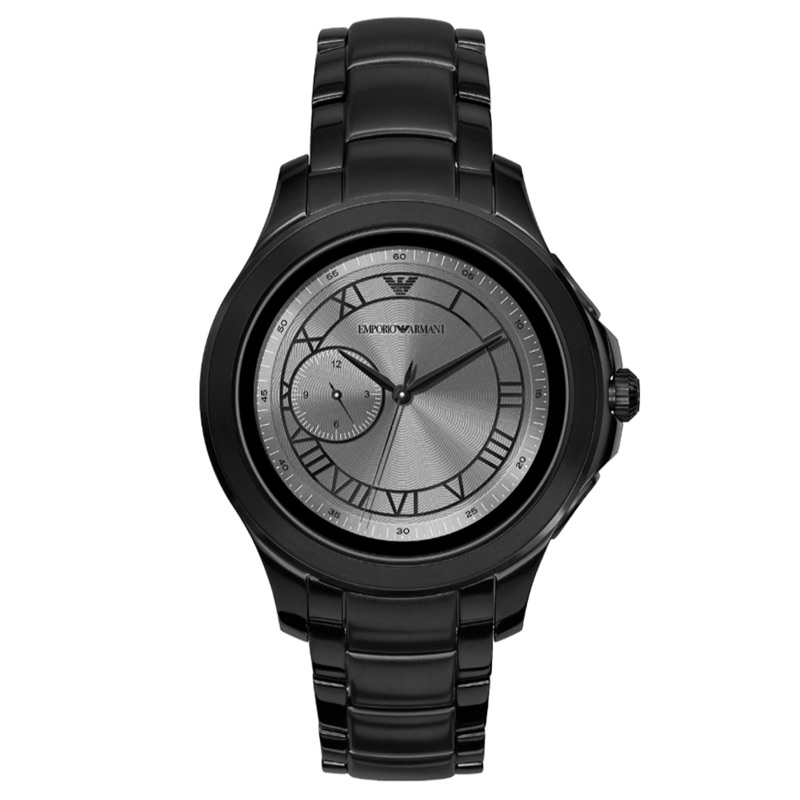 Emporio Armani CONNECTED觸控式智能連線手錶-黑/46mm
