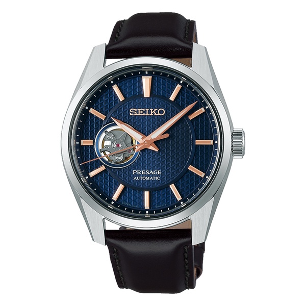 【SEIKO】Presage新銳系列 藍面鏤空皮帶機械錶 40mm SPB311J1 6R38-00A0J SK022