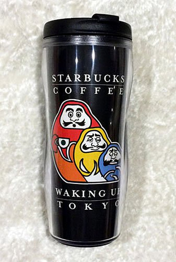 日本 星巴克STARBUCKS  10週年 2003 DARUMA保溫杯 隨行杯