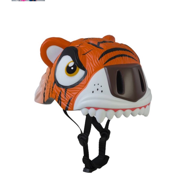 丹麥Crazy Safety 3D 立體造型頭盔/兒童安全帽（橘色老虎）/動物安全帽/可愛安全帽/滑步車/瘋狂安全帽