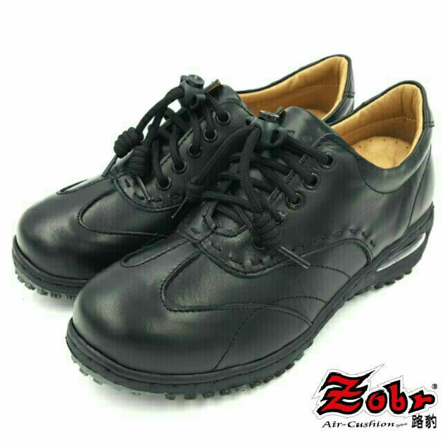 【MEI LAN】ZOBR 路豹 (女) 牛皮 專利雙彈力 氣墊鞋 休閒鞋 BB725A 黑 另有水藍色