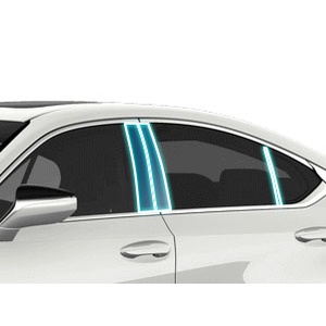 Lexus ES200 300h_\TPU透明犀牛皮_B柱保護貼_2018~2023適用_小馬汽車工坊