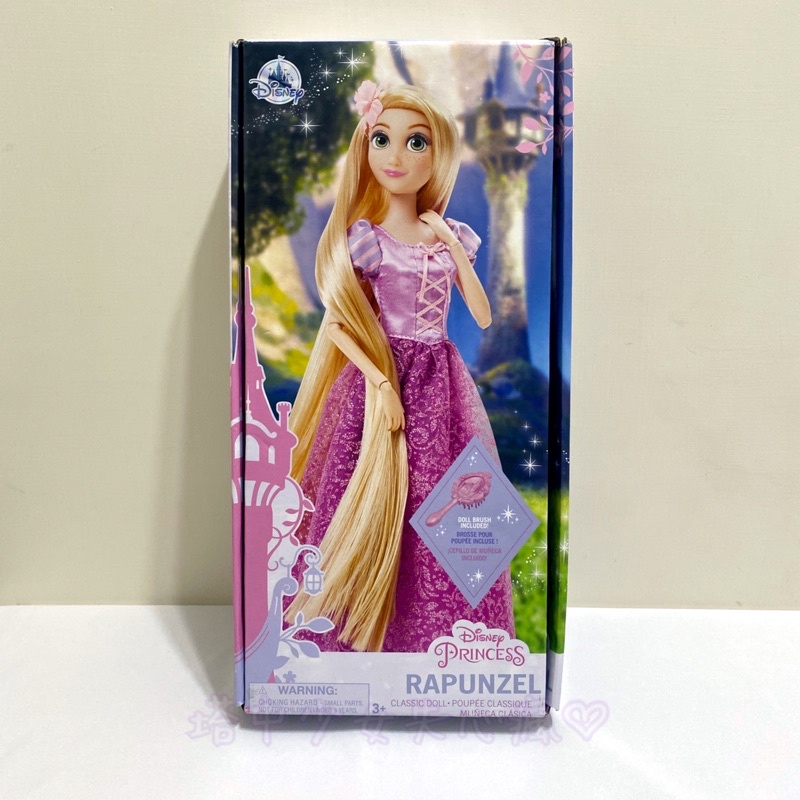 現貨♡🇯🇵日本迪士尼 長髮公主樂佩 經典娃娃 芭比 附梳子 Disney doll 魔髮奇緣 禮盒版