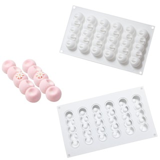 ▪6連▪法式凹球長條慕斯矽膠模具/造型巧克力果凍模