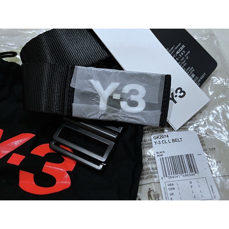 Y3腰帶皮帶Y-3聯名adidas山本耀司Yohji Yamamoto全新正品現貨