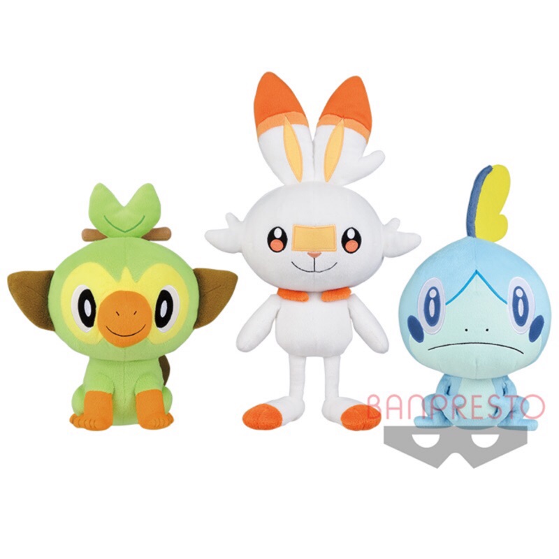 日版sega 寶可夢pokemon 劍盾御三家炎兔兒娃娃景品玩偶非皮卡丘淚眼蜥 蝦皮購物