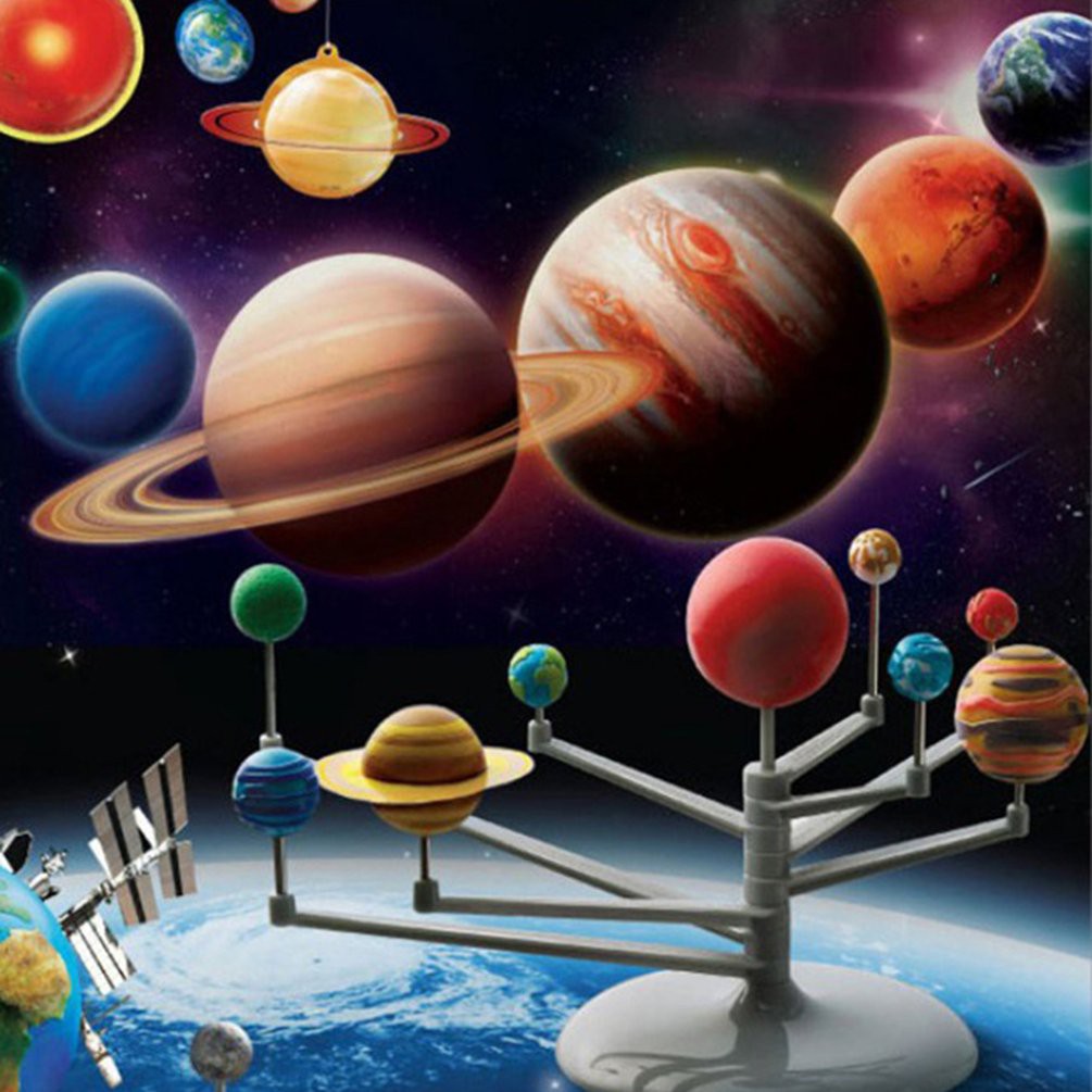Diy自裝玩具九大行星太陽系天文館模型套件天文科學項目diy玩具兒童禮品 蝦皮購物