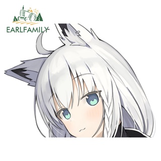 EARLFAMILY 13cm x 9.7cm Hololive En 汽車貼紙滑板防水擋風玻璃空調乙烯基外部配件