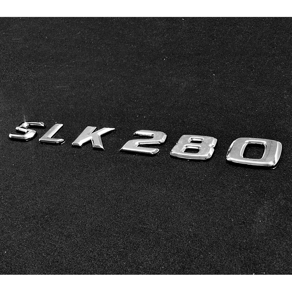 Benz 賓士 SLK280 電鍍銀字貼 鍍鉻字體 後箱字體 車身字體 字體高度28mm