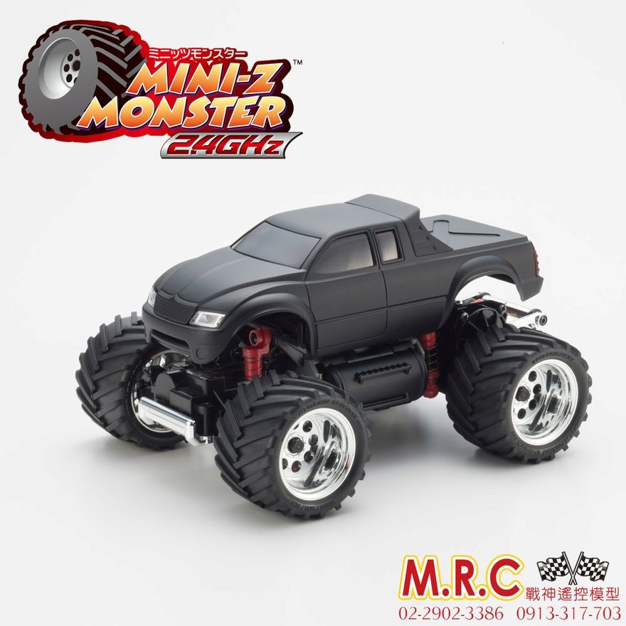 MRC戰神遙控 (現貨) KYOSHO京商 MINI-Z MONSTER 小大腳套裝車 消光黑(30093BK)