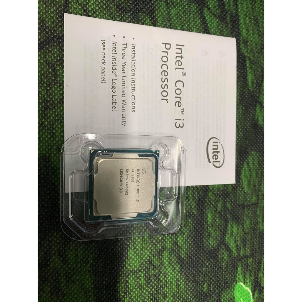 Intel Core i3 8100 CPU 中央處理器 +全新intel原廠風扇