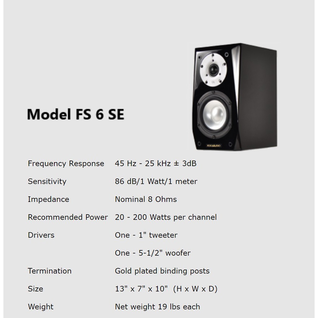 代購服務 Focus Audio FS6SE FS 6 SE 書架喇叭 可面交