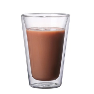 耐熱雙層玻璃杯 380ml【現貨】【LifeShopping】隔熱杯玻璃杯咖啡杯牛奶杯果汁杯