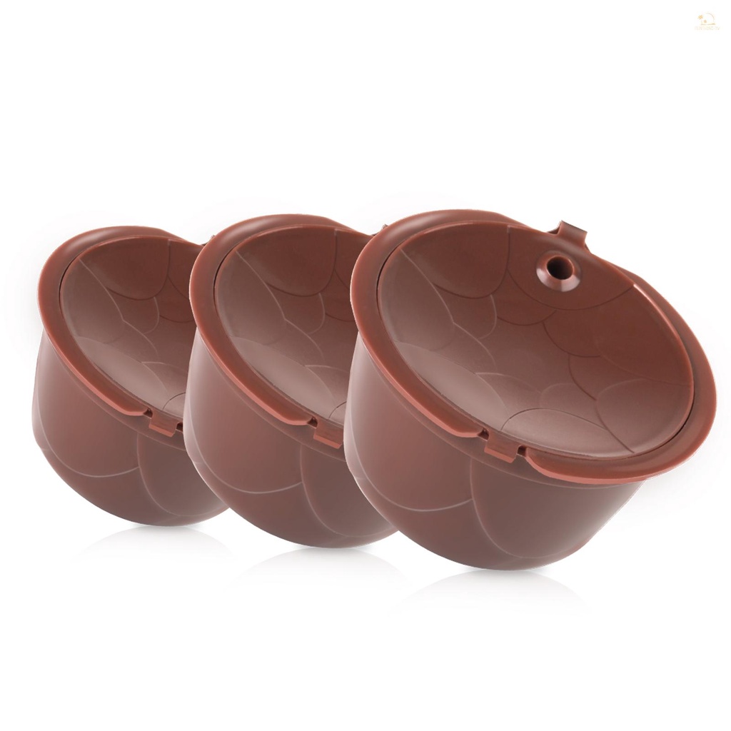 3件裝迴圈使用咖啡膠囊殼相容dolce雀巢咖啡膠囊機咖啡色