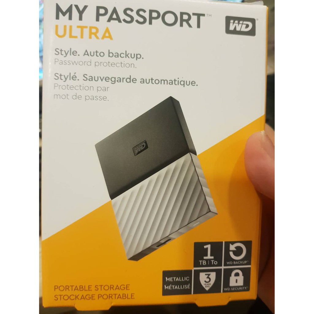 WD My Passport Ultra 1TB 2.5吋行動硬碟 黑銀版