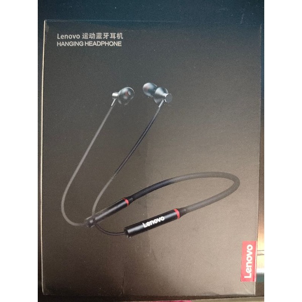 Lenovo 聯想 HE05X 紅色  藍牙耳機 掛脖式藍牙耳機 無線運動跑步 雙耳入耳頸掛脖式