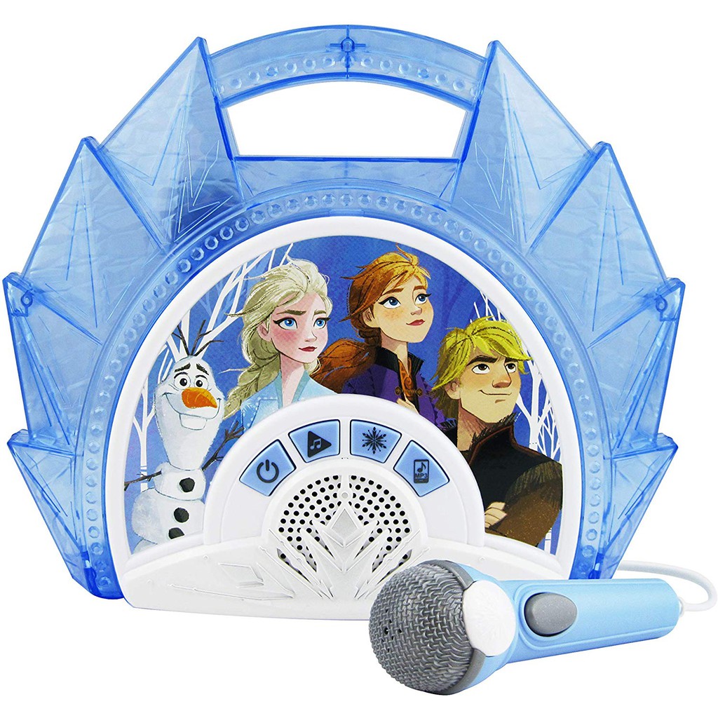 新款❤️正版❤️美國迪士尼 FROZEN 冰雪奇緣 艾莎 ELSA 音箱 麥克風 卡拉ok MP3 播放 唱歌